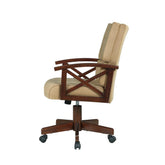 Marietta Upholstered Game Chair Tobacco and Tan 100172