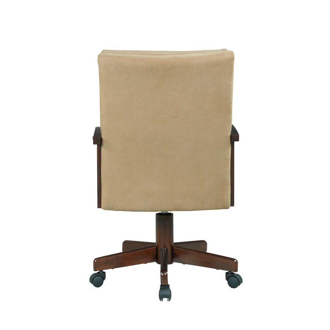Marietta Upholstered Game Chair Tobacco and Tan 100172