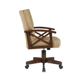 Marietta Upholstered Game Chair Tobacco and Tan 100172