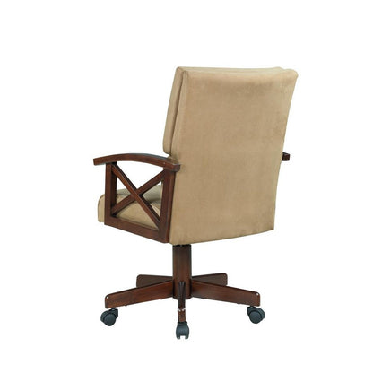 Marietta Upholstered Game Chair Tobacco and Tan 100172