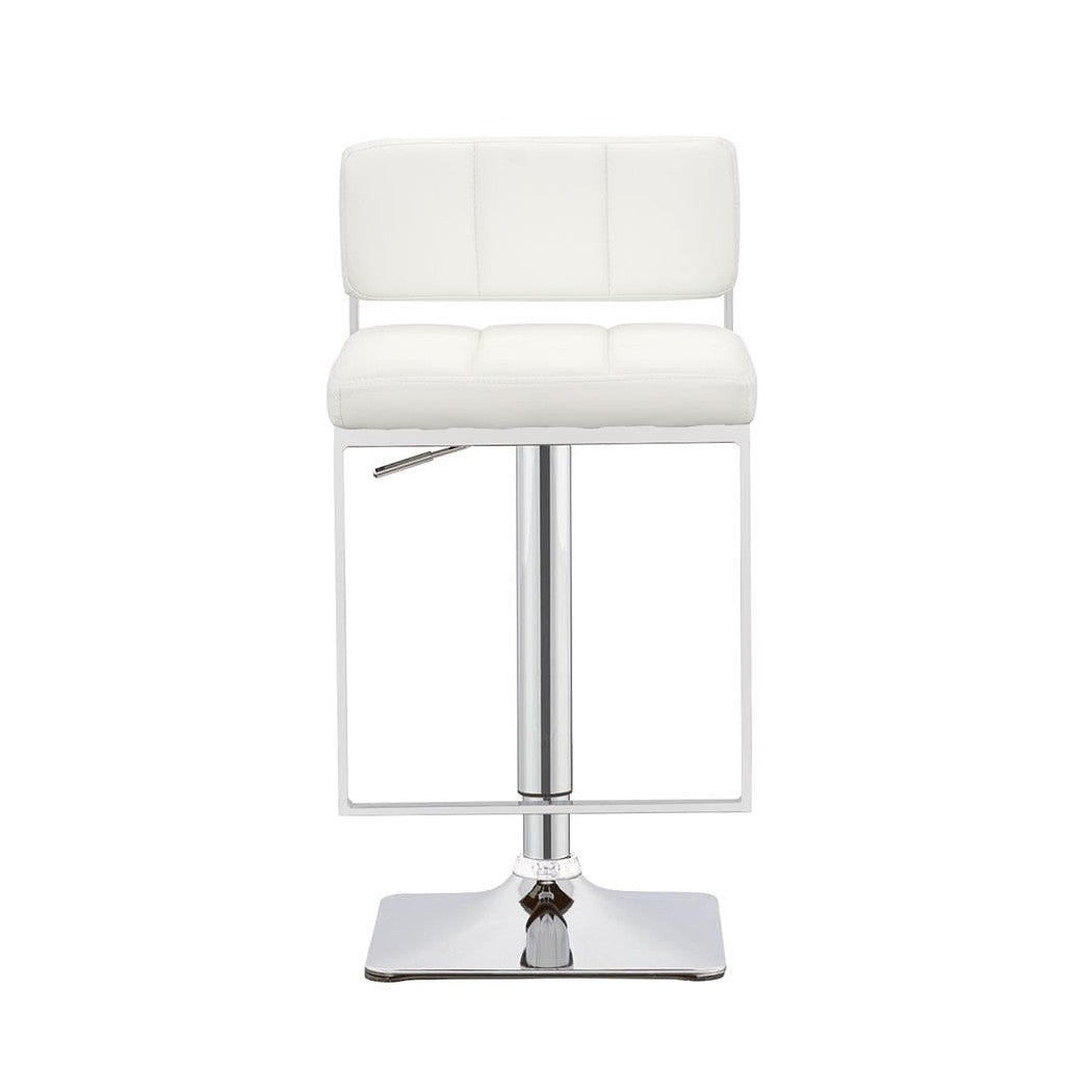Alameda Adjustable Bar Stool White and Chrome 100193