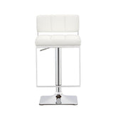 Alameda Adjustable Bar Stool White and Chrome 100193