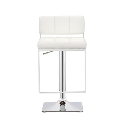 Alameda Adjustable Bar Stool White and Chrome 100193