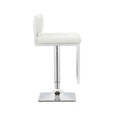 Alameda Adjustable Bar Stool White and Chrome 100193