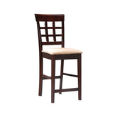 Clanton Upholstered Counter Height Stools Cappuccino and Tan (Set of 2) 100209