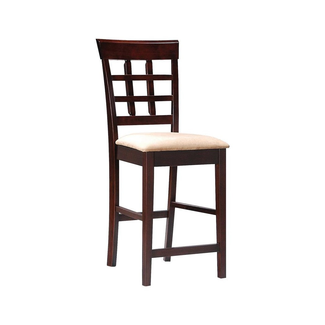 Clanton Upholstered Counter Height Stools Cappuccino and Tan (Set of 2) 100209