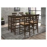 Clanton Upholstered Counter Height Stools Cappuccino and Tan (Set of 2) 100209