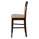 Clanton Upholstered Counter Height Stools Cappuccino and Tan (Set of 2) 100219