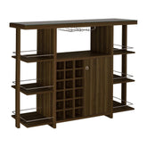 Diggs Bar Unit with Wine Bottle Storage Walnut 100439