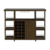 Diggs Bar Unit with Wine Bottle Storage Walnut 100439