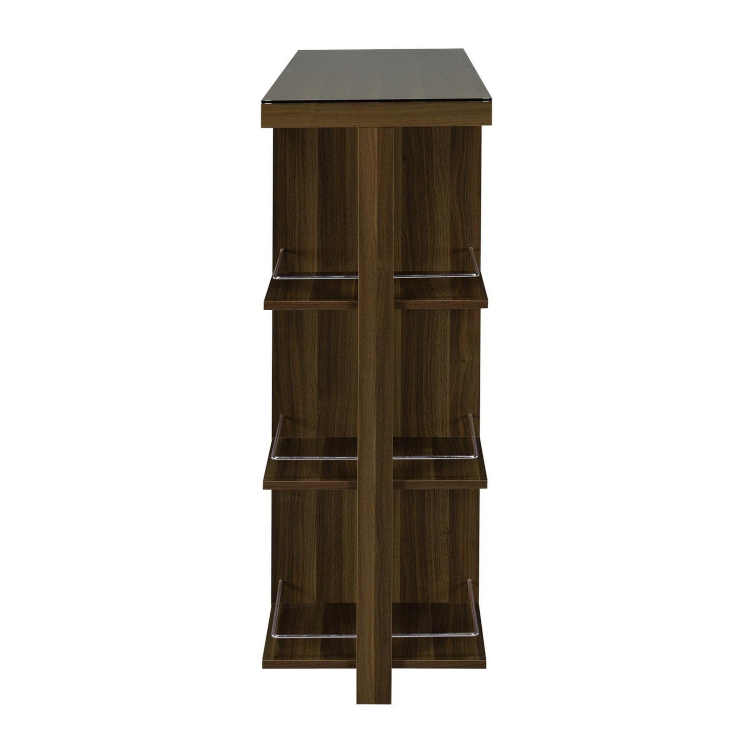 Diggs Bar Unit with Wine Bottle Storage Walnut 100439
