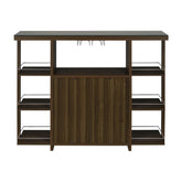 Diggs Bar Unit with Wine Bottle Storage Walnut 100439