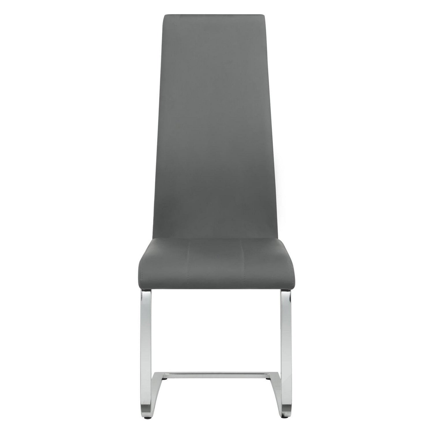 Montclair Upholstered High Back Side Chairs Grey and Chrome (Set of 4) 100515GRY