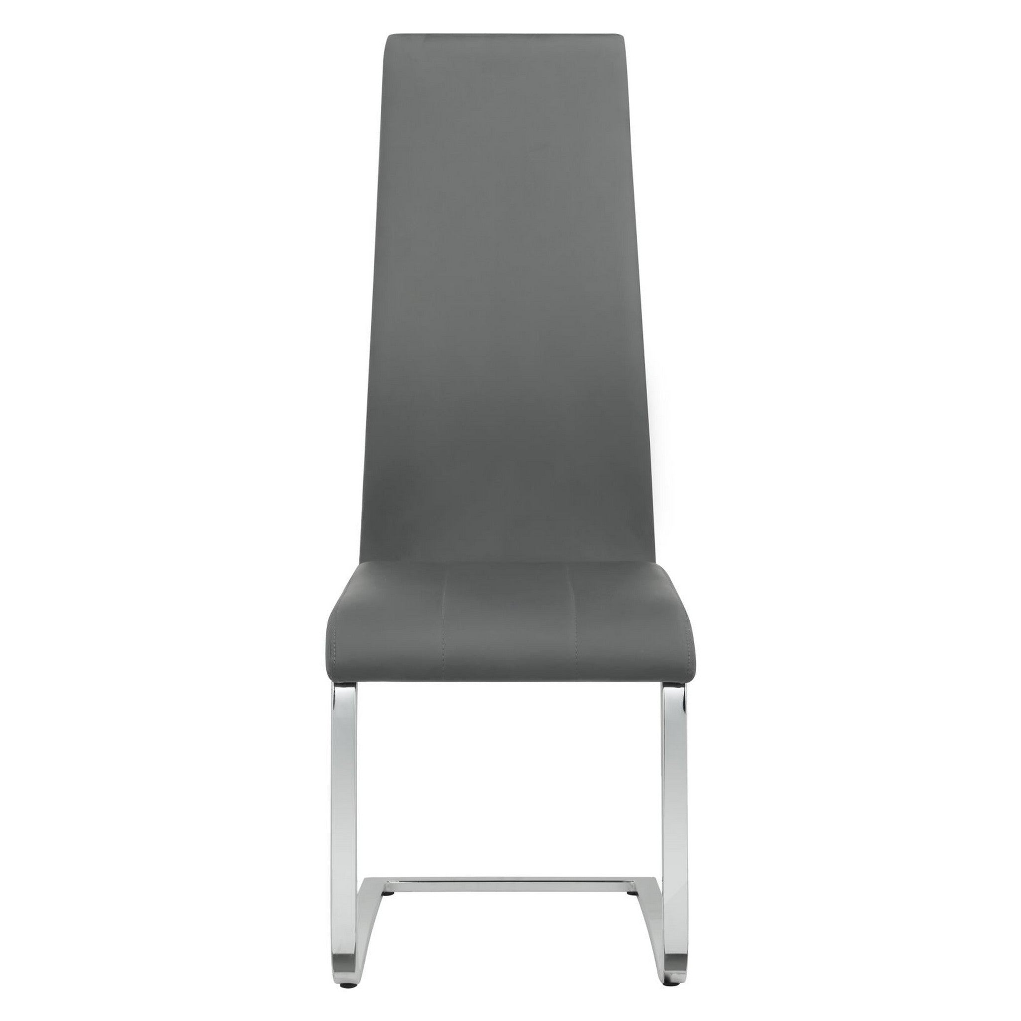 Montclair Upholstered High Back Side Chairs Grey and Chrome (Set of 4) 100515GRY