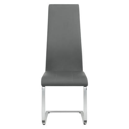 Montclair Upholstered High Back Side Chairs Grey and Chrome (Set of 4) 100515GRY