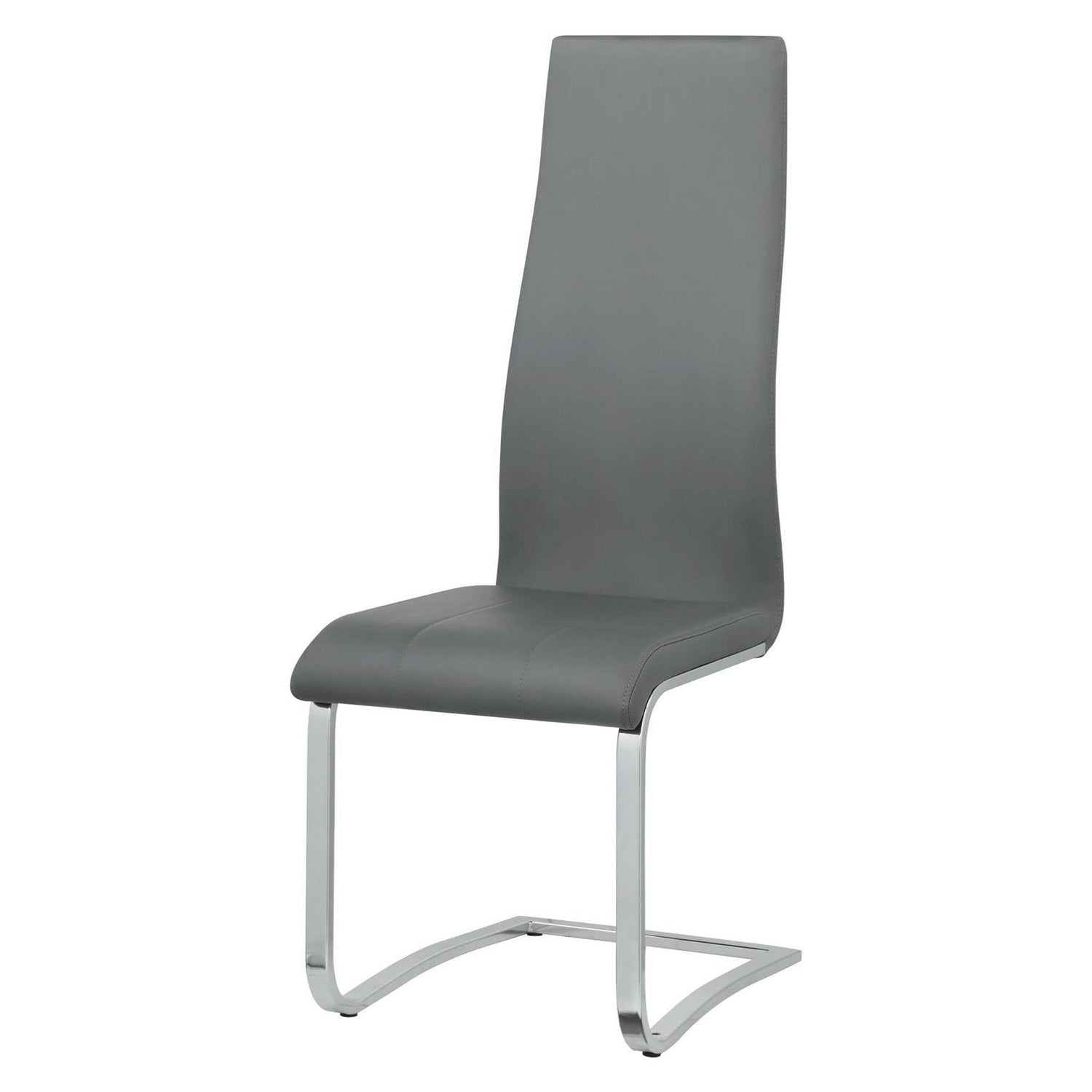 Montclair Upholstered High Back Side Chairs Grey and Chrome (Set of 4) 100515GRY