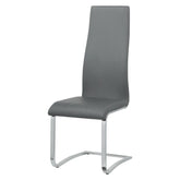 Montclair Upholstered High Back Side Chairs Grey and Chrome (Set of 4) 100515GRY
