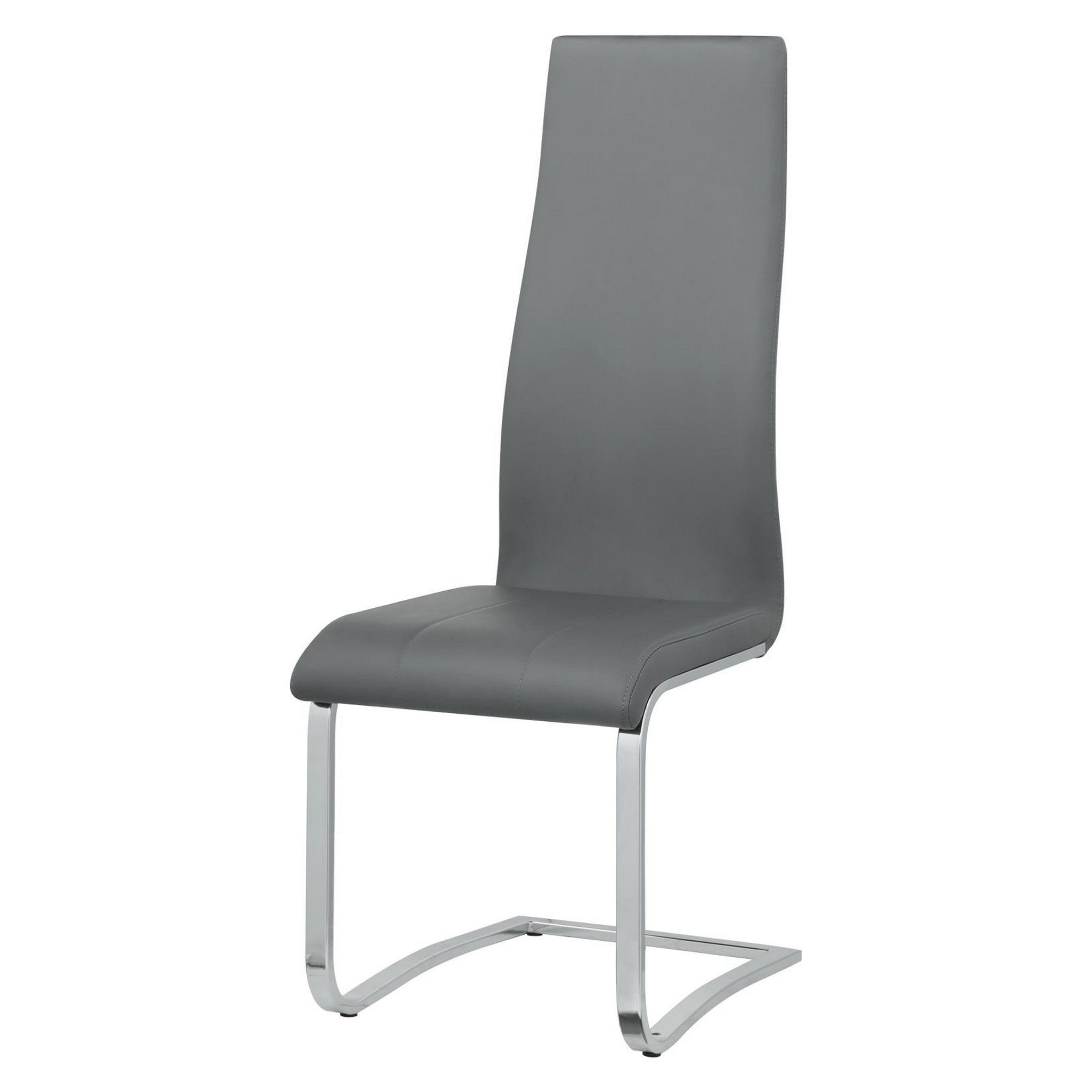 Montclair Upholstered High Back Side Chairs Grey and Chrome (Set of 4) 100515GRY
