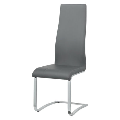 Montclair Upholstered High Back Side Chairs Grey and Chrome (Set of 4) 100515GRY