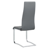Montclair Upholstered High Back Side Chairs Grey and Chrome (Set of 4) 100515GRY