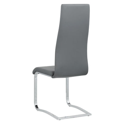 Montclair Upholstered High Back Side Chairs Grey and Chrome (Set of 4) 100515GRY