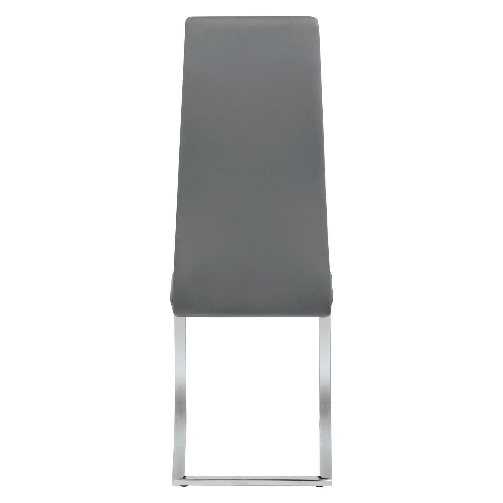 Montclair Upholstered High Back Side Chairs Grey and Chrome (Set of 4) 100515GRY