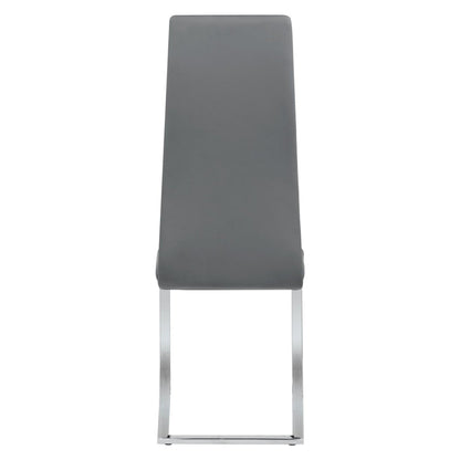 Montclair Upholstered High Back Side Chairs Grey and Chrome (Set of 4) 100515GRY