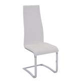 Montclair High Back Dining Chairs Black and Chrome (Set of 4) 100515WHT
