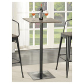 Cavalier Square Bar Table Dark Elm and Matte Black 100730