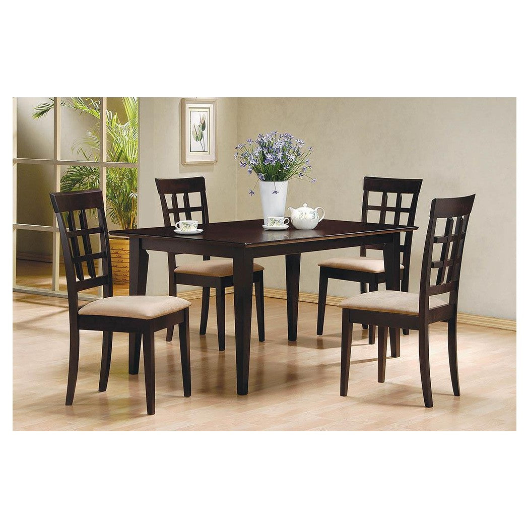 Gabriel Lattice Back Side Chairs Cappuccino and Tan (Set of 2) 100772