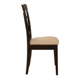 Gabriel Lattice Back Side Chairs Cappuccino and Tan (Set of 2) 100772