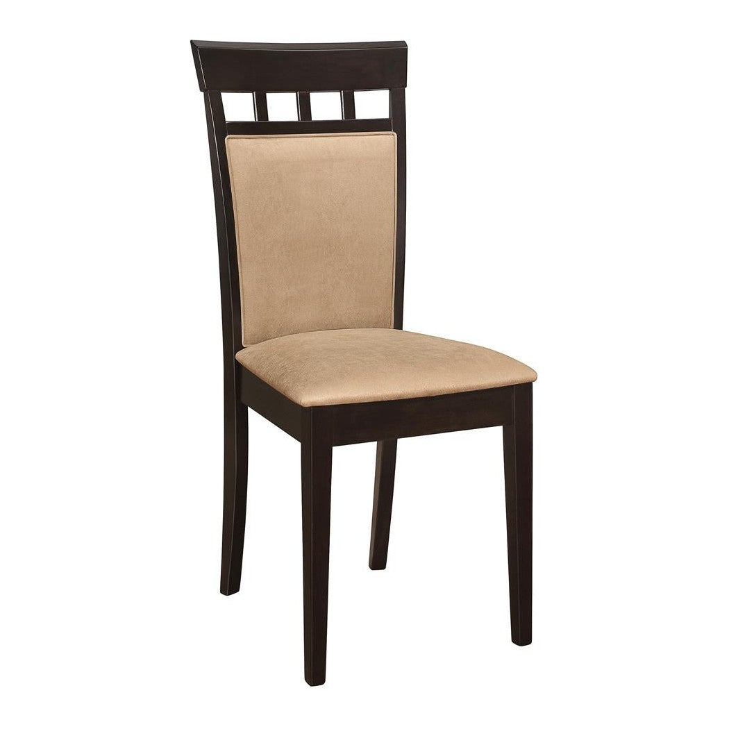 Gabriel Upholstered Side Chairs Cappuccino and Tan (Set of 2) 100773