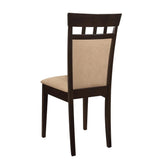 Gabriel Upholstered Side Chairs Cappuccino and Tan (Set of 2) 100773