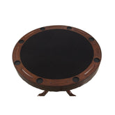 Turk 3-in-1 Round Pedestal Game Table Tobacco 100871