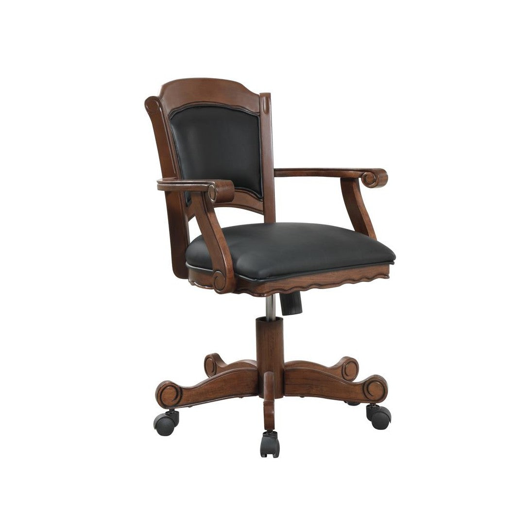 Turk Game Chair with Casters Black and Tobacco 100872