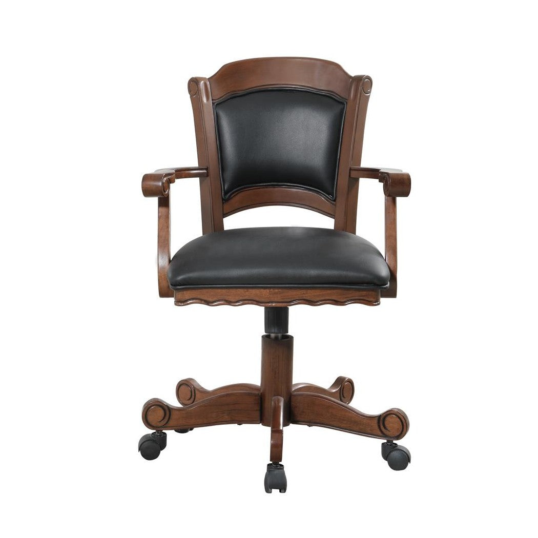 Turk Game Chair with Casters Black and Tobacco 100872