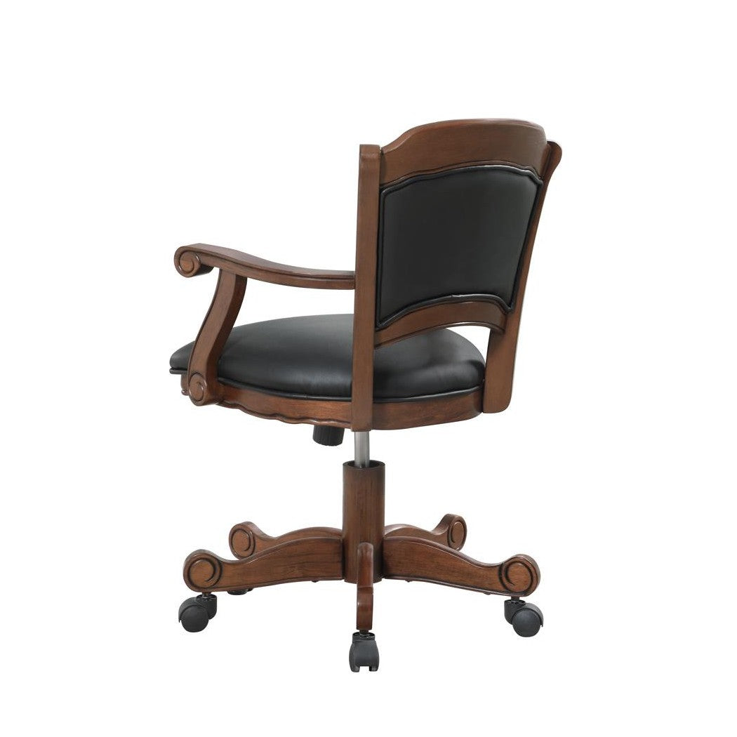 Turk Game Chair with Casters Black and Tobacco 100872
