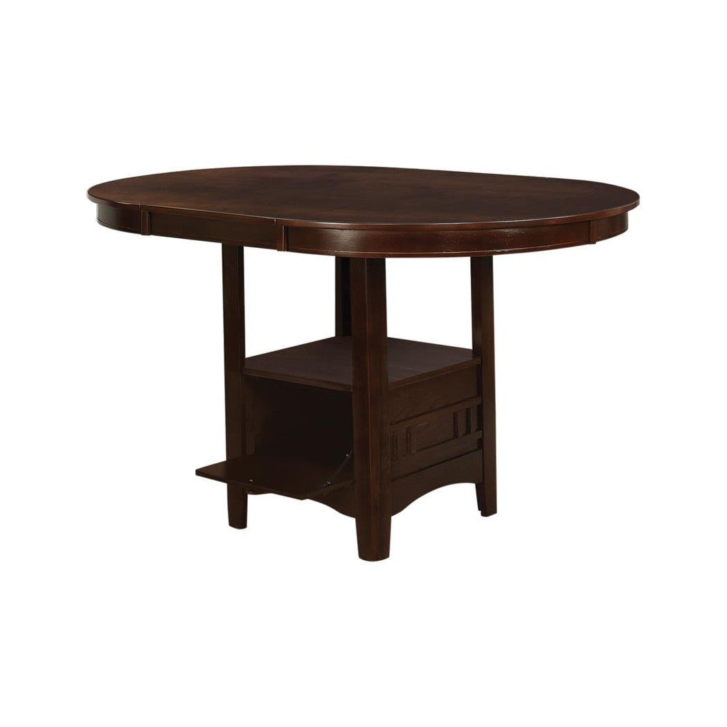 Lavon Oval Counter Height Table Warm Brown 100888N