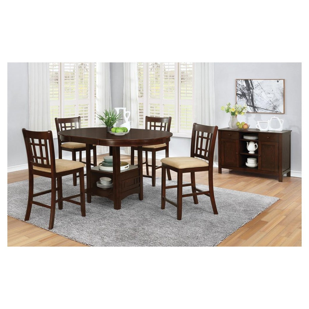 Lavon Oval Counter Height Table Warm Brown 100888N