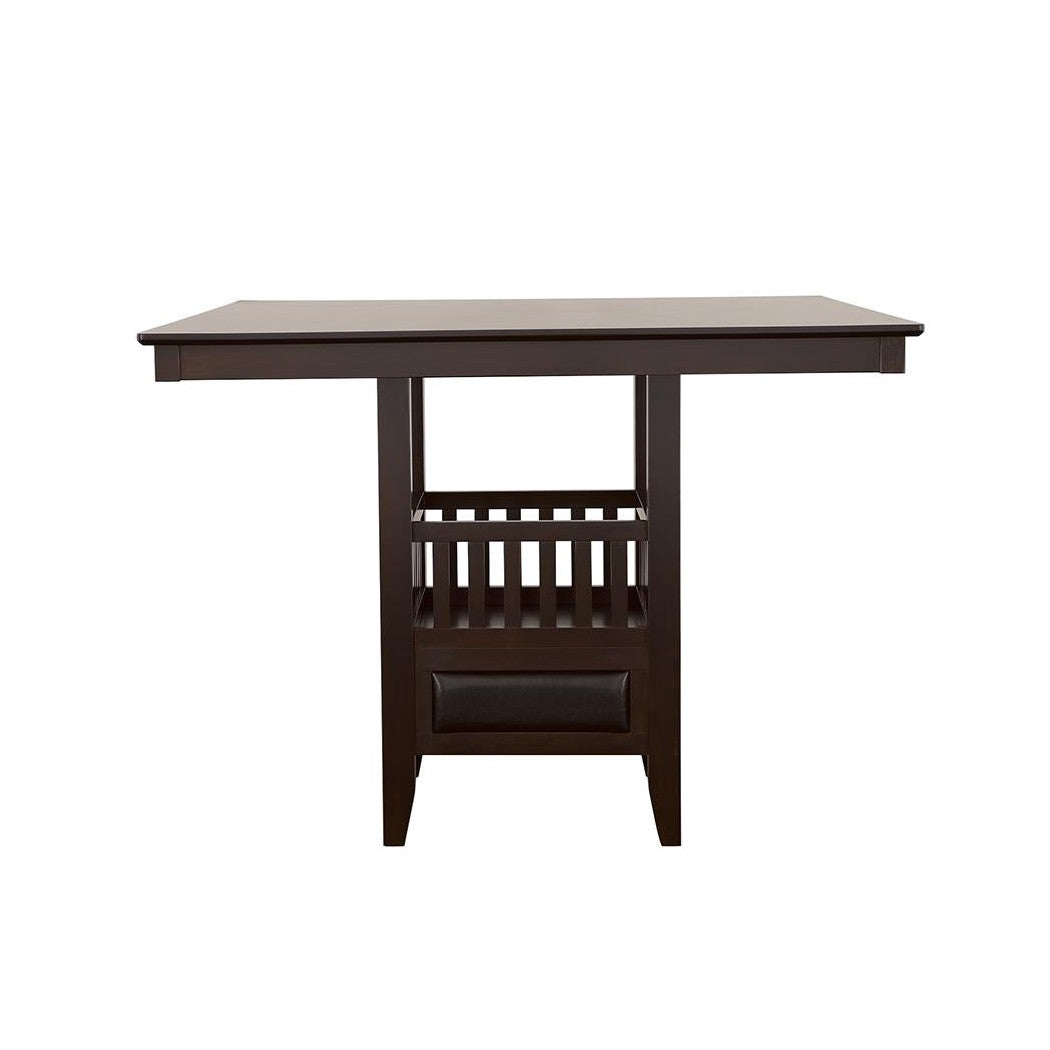 Jaden Square Counter Height Table with Storage Espresso 100958