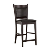 Jaden Upholstered Counter Height Stools Black and Espresso (Set of 2) 100959