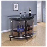 Amarillo 2-tier Bar Unit Black and Chrome 101065