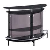 Amarillo 2-tier Bar Unit Black and Chrome 101065