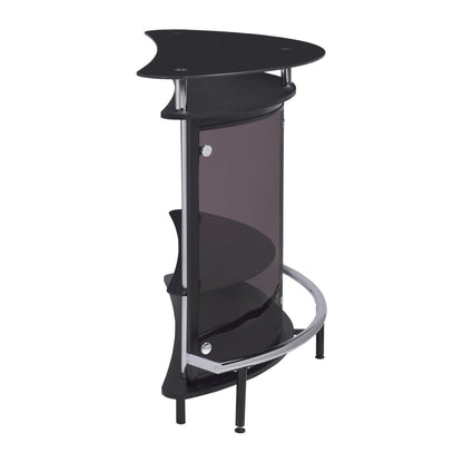 Amarillo 2-tier Bar Unit Black and Chrome 101065