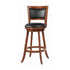 Broxton Upholstered Swivel Bar Stools Chestnut and Black (Set of 2) 101920