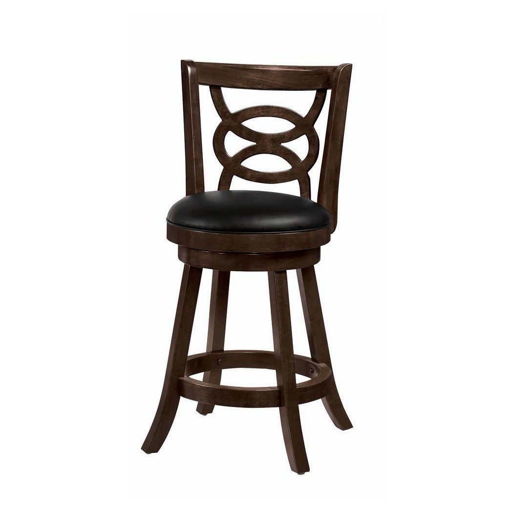 Calecita Swivel Counter Height Stools with Upholstered Seat Cappuccino (Set of 2) 101929