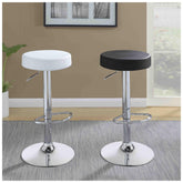 Ramses 29" Adjustable Bar Stool Chrome and White 102550