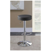 Ramses 29" Adjustable Bar Stool Chrome and Black 102558