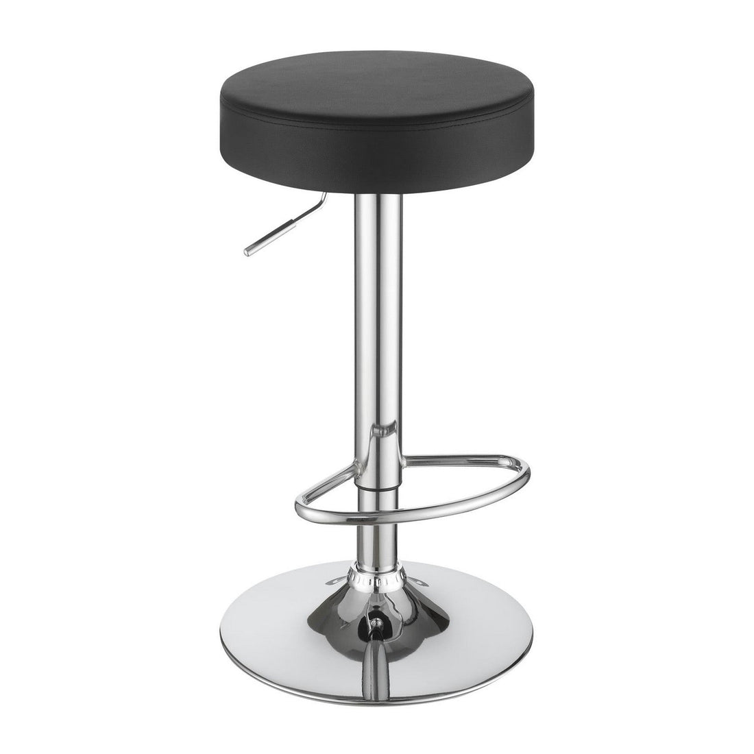 Ramses 29&quot; Adjustable Bar Stool Chrome and Black 102558