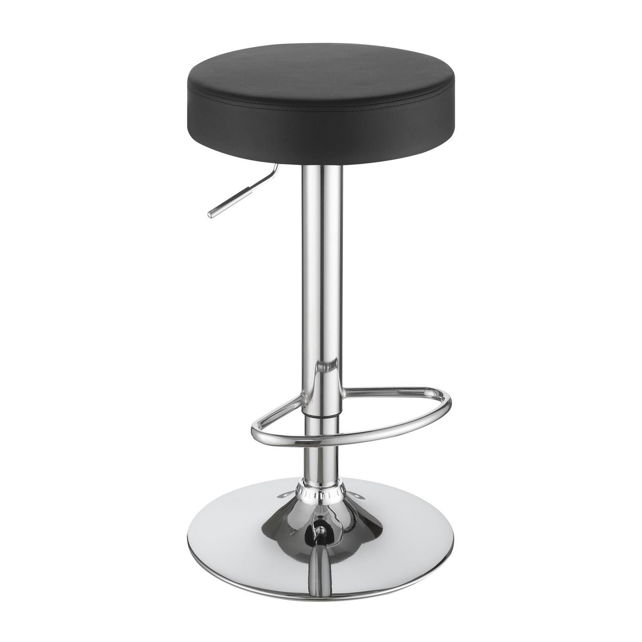 Ramses 29&quot; Adjustable Bar Stool Chrome and Black 102558